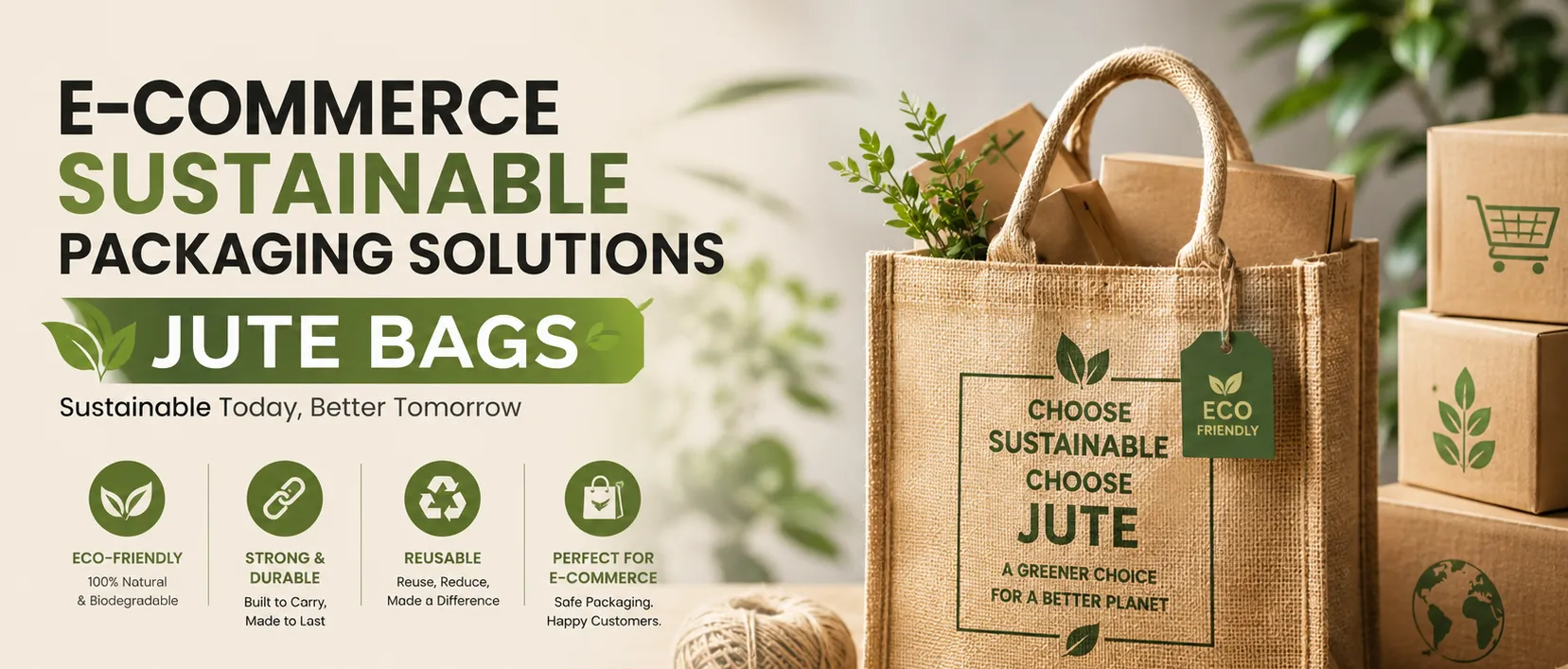 E-Commerce Sustainable Packaging Solutions: Why Jute Bags Are the Future of Eco-Friendly Packaging